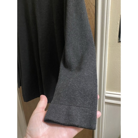 Peter Nygard Black Full Zip Faux Leather And Knit Long Jacket Women's Size XL - Picture 9 of 10